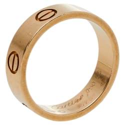 Pre Owned Cartier Love 18K Yellow Gold Ring Size 55