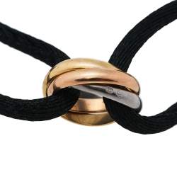 Pre Owned Cartier Trinity de Cartier 18K Three Tone Gold Adjustable Cord Bracelet