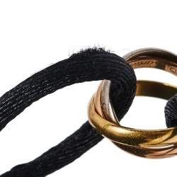Pre Owned Cartier Trinity de Cartier 18K Three Tone Gold Adjustable Cord Bracelet