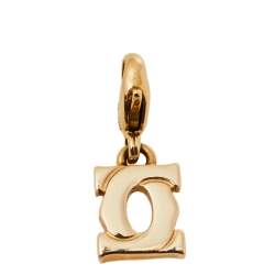Pre Owned Cartier Mini Double C 18K Yellow Gold Charm