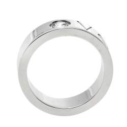 Pre Owned Cartier Love Diamond 18K White Gold Ring Size 48