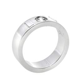 Pre Owned Cartier Love Diamond 18K White Gold Ring Size 48