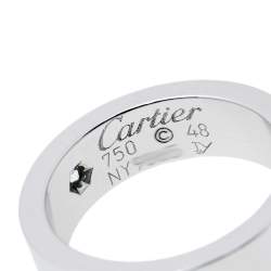 Pre Owned Cartier Love Diamond 18K White Gold Ring Size 48