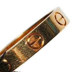 Pre Owned Cartier Love 18K Yellow Gold Wedding Band Ring Size 53