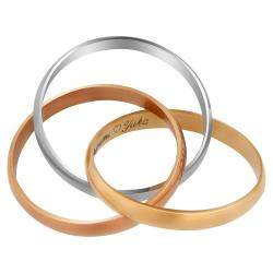 Pre Owned Cartier 18K Yellow, White & Rose Gold SM Trinity Ring Size EU 55