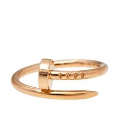 Pre Owned Cartier Juste Un Clou 18K Rose Gold Ring SM Size 48
