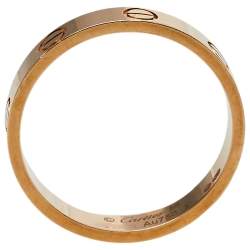 مملوكة مسبقًا Cartier Love 18K Rose Gold Wedding Band Ring Size 56