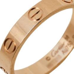 مملوكة مسبقًا Cartier Love 18K Rose Gold Wedding Band Ring Size 56