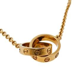Cartier Love 2 Hoops 18K Yellow Gold Necklace