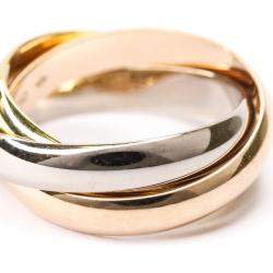 مملوكة مسبقًا Cartier Trinity 18K Yellow Gold, Rose Gold, White Gold Ring Size EU 52 