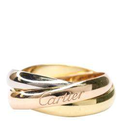 مملوكة مسبقًا Cartier Trinity 18K Yellow Gold, Rose Gold, White Gold Ring Size EU 52 