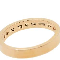 Pre Owned خاتم زواج كارتييه سي دي كارتييه ألماس ذهب وردي عيار 18 مقاس 53