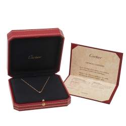 Pre Owned Cartier Diamants Legers Diamond 18K Rose Gold Necklace XS