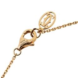 Pre Owned Cartier Diamants Legers Diamond 18K Rose Gold Necklace XS