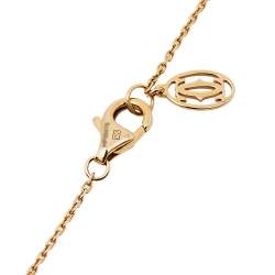 Pre Owned Cartier Diamants Legers Diamond 18K Rose Gold Necklace XS