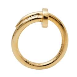 مملوكة مسبقًا Cartier Juste Un Clou 18K Yellow Gold Ring Size 54