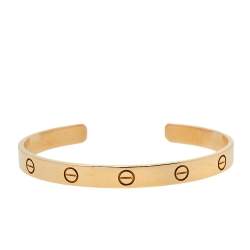 Pre Owned Cartier Love 18K Rose Gold Open Cuff Bracelet 19