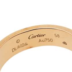 مملوكة مسبقًا خاتم كارتييه "لوف" حلقة ذهب وردي عيار 18 مقاس 58