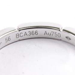Pre Owned Cartier Maillon Panthere 18K White Gold Band Ring Size EU 56