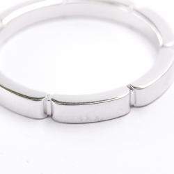 Pre Owned Cartier Maillon Panthere 18K White Gold Band Ring Size EU 56