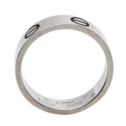 Pre Owned Cartier Love 18K White Gold Band Ring Size 54