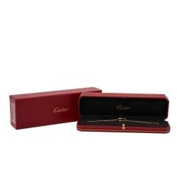 Pre Owned Cartier Love Interlocking 2 Hoops 18K Yellow Gold Bracelet