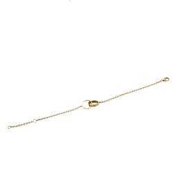 Pre Owned Cartier Love Interlocking 2 Hoops 18K Yellow Gold Bracelet