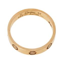 Pre Owned Cartier Love 18K Rose Gold Wedding Band Ring Size 52