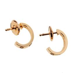 Pre Owned Cartier Love 18K Rose Gold Hoop Earrings
