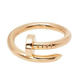 Pre Owned Cartier Juste Un Clou 18K Rose Gold Ring Size 54