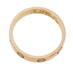 مملوكة مسبقًا Cartier Love 18k Rose Gold Wedding Band Ring Size 52