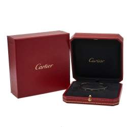 مملوكة مسبقًا سوار كارتييه لوف أسورة مفتوحة ذهب أبيض عيار 18 مقاس 18