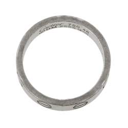 Pre Owned Cartier Love 18K White Gold Wedding Band Ring Size 46