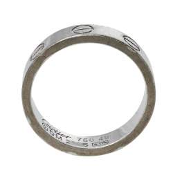 Pre Owned Cartier Love 18K White Gold Wedding Band Ring Size 46