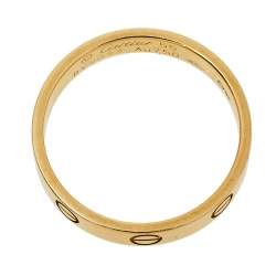 Pre Owned Cartier Love 18K Yellow Gold Wedding Band Ring Size 55