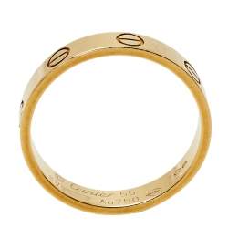 Pre Owned Cartier Love 18K Yellow Gold Wedding Band Ring Size 55