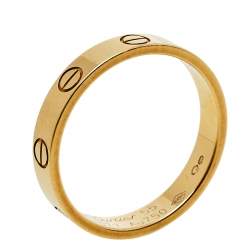Pre Owned Cartier Love 18K Yellow Gold Wedding Band Ring Size 55