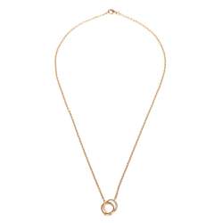 Pre Owned Cartier Love 2 Hoops 18K Rose Gold Necklace