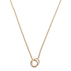 Pre Owned Cartier Love 2 Hoops 18K Rose Gold Necklace