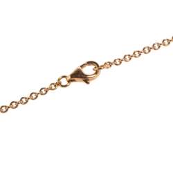 Pre Owned Cartier Love 2 Hoops 18K Rose Gold Necklace