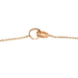 Pre Owned Cartier Love 2 Hoops 18K Rose Gold Necklace
