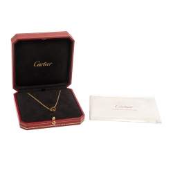 Pre Owned Cartier Love 2 Hoops 18K Rose Gold Necklace