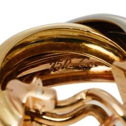 مملوكة مسبقًا Cartier Trinity 18K Three Tone Gold Hoop Earrings
