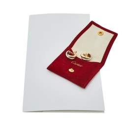 مملوكة مسبقًا Cartier Trinity 18K Three Tone Gold Hoop Earrings