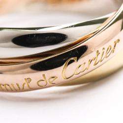 Pre Owned Cartier Trinity 18K Yellow, Rose, White Gold Ring Size EU 52