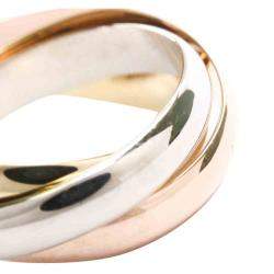 Pre Owned Cartier Trinity 18K Yellow, Rose, White Gold Ring Size EU 52