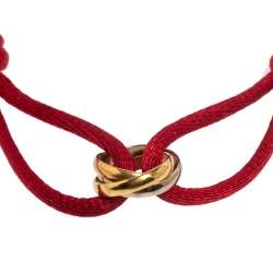 مملوكة مسبقًا Cartier Trinity 18K Three Tone Gold Adjustable Cord Bracelet