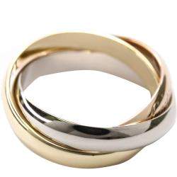 مملوكة مسبقًا Cartier Les Must De Cartier Trinity 18K Yellow, Rose, White Gold Ring Size EU 51