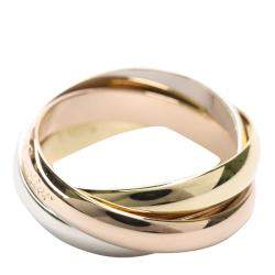 مملوكة مسبقًا Cartier Les Must De Cartier Trinity 18K Yellow, Rose, White Gold Ring Size EU 51