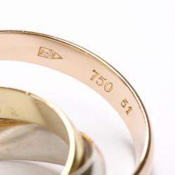 مملوكة مسبقًا Cartier Les Must De Cartier Trinity 18K Yellow, Rose, White Gold Ring Size EU 51